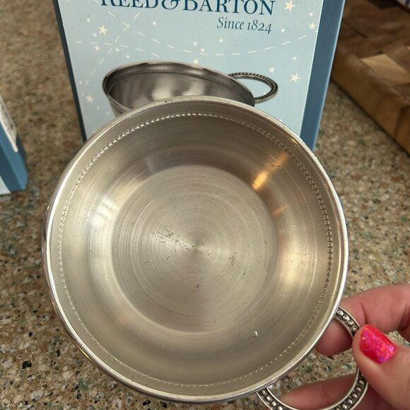 Reed & Barton Baby Beads Porringer Bowl - Picture 2 of 3